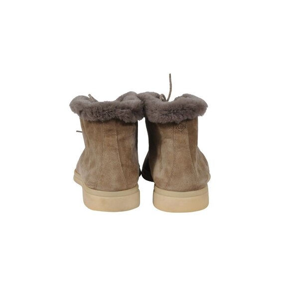 Loro Piana Mens Open Walks US11.5 EU44.5 Tan Suede Beaver Fur Chukkas Ankle Boot - Picture 6 of 12